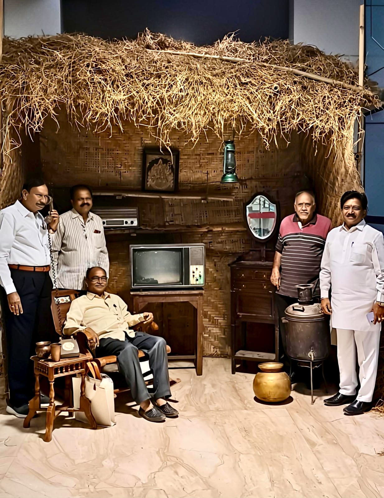 8 The Senior citizen group in the exhibition of articles useded in anicent days.jpeg